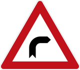 Warning for a curve to the right.