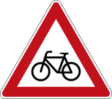 Warning for cyclists.