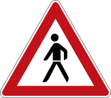 Warning for pedestrians.