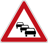 Warning for traffic queues.