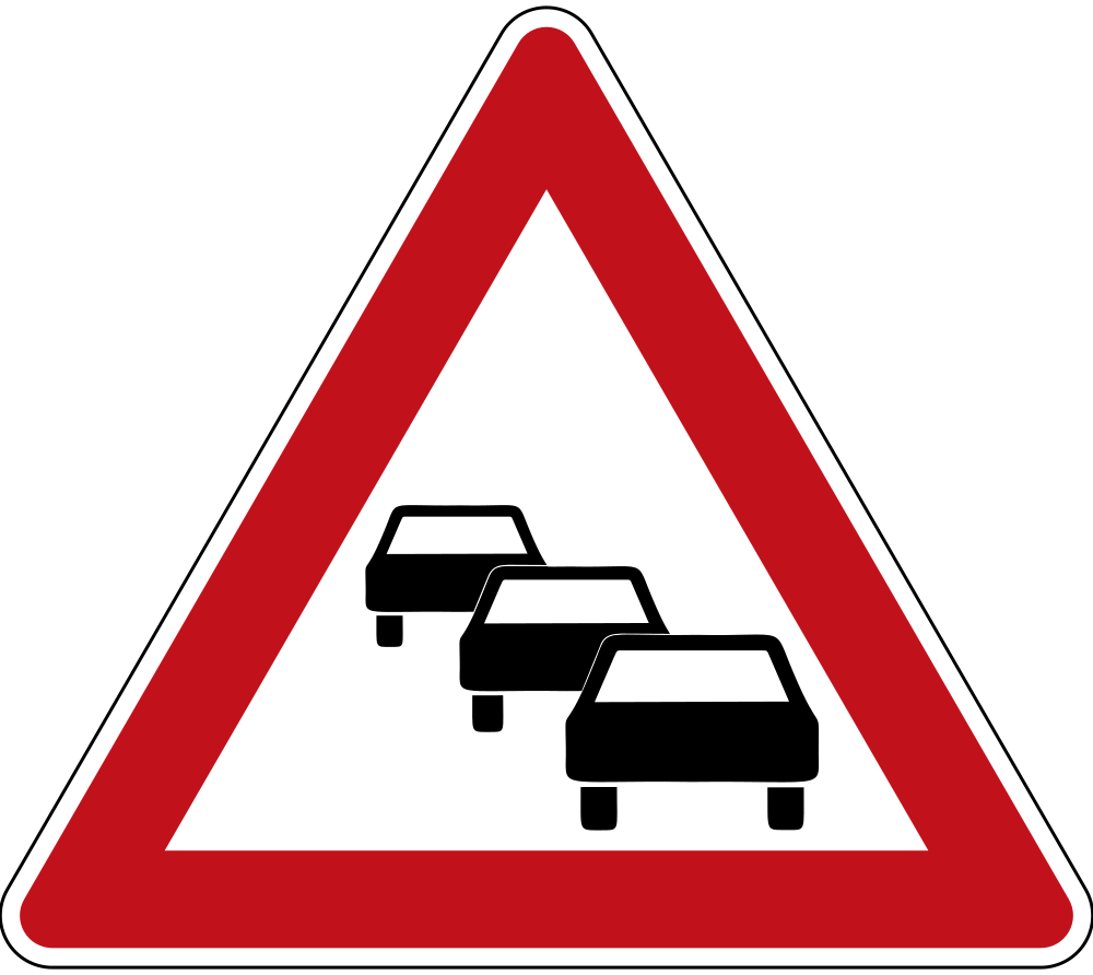 Warning for traffic queues.