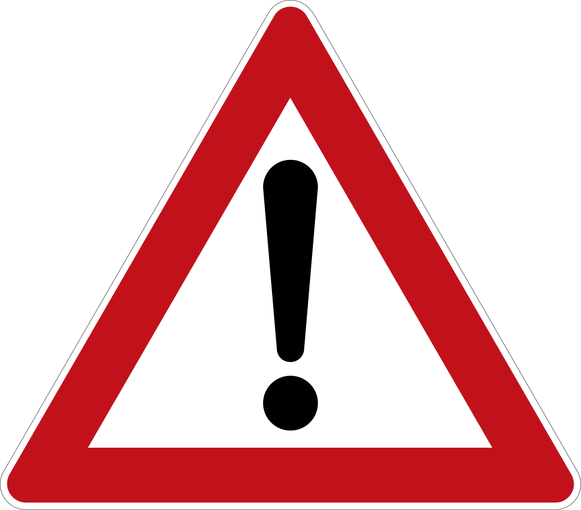Warning for a danger with no specific traffic sign.