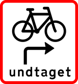 Cyclists allowed to turn.
