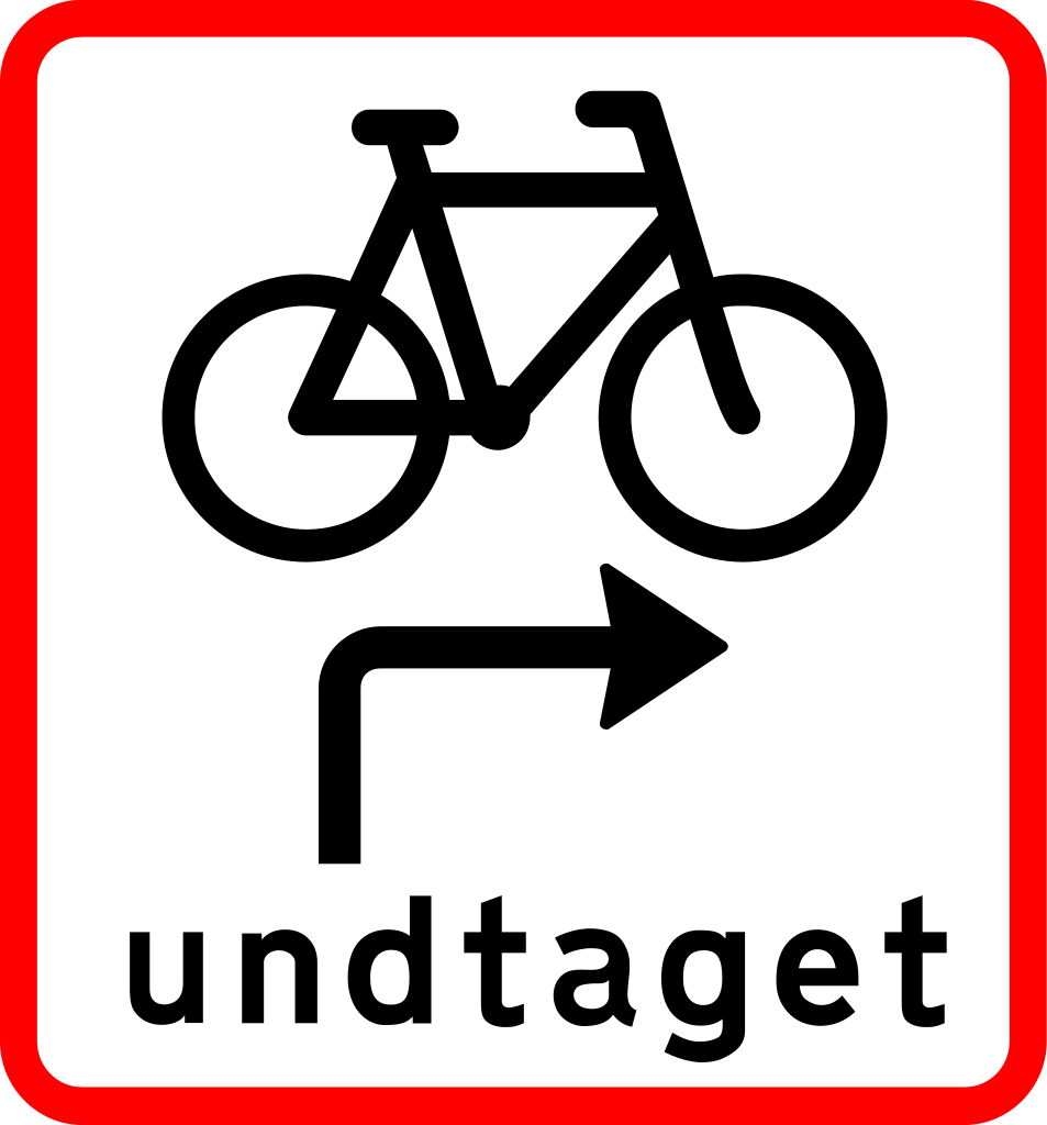 Cyclists allowed to turn.