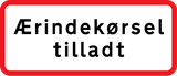 Delivery vehicles allowed.