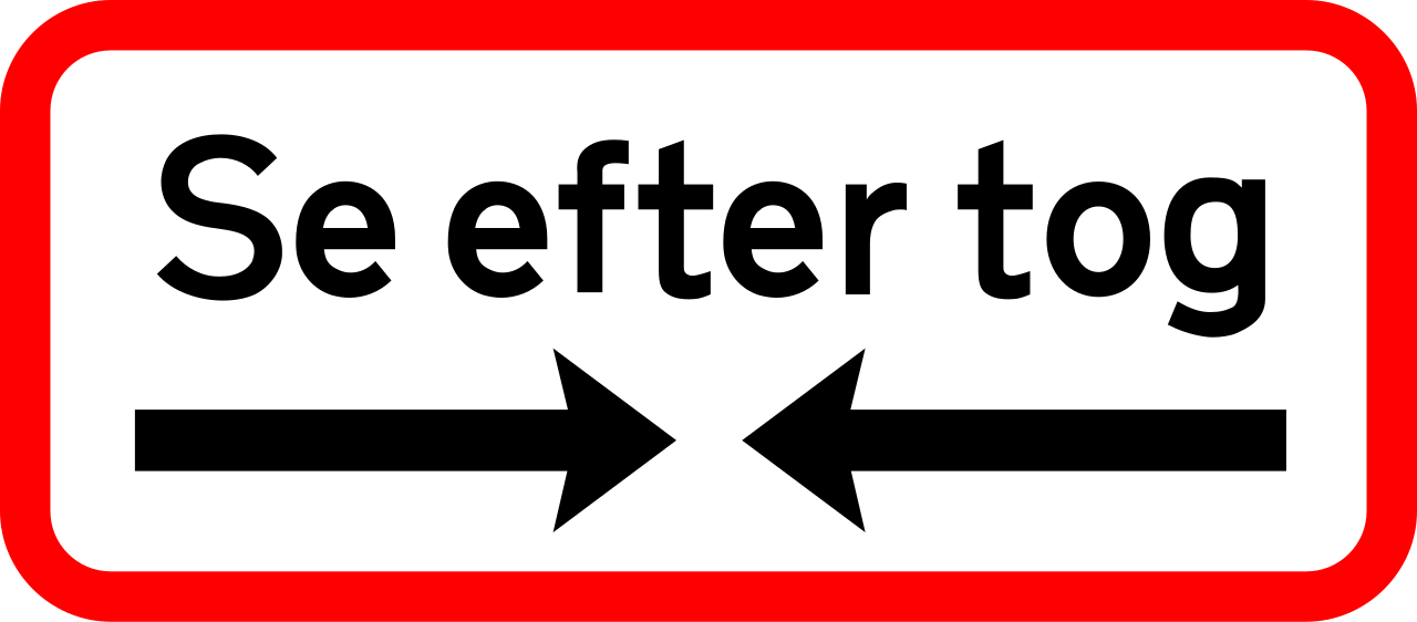 Trains from both directions.
