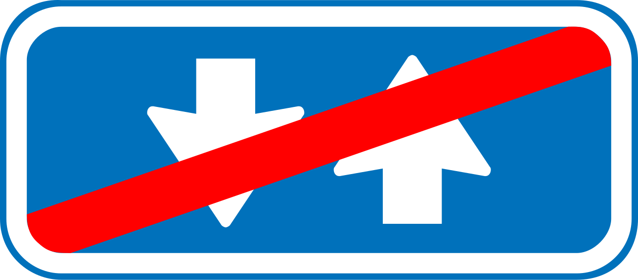 End of traffic in both directions.
