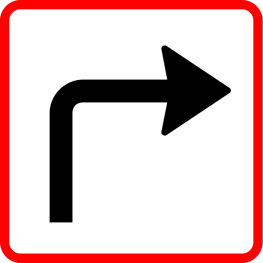 Applies after a right turn.