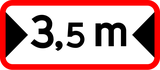 Indicated width.