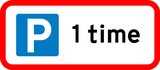 Parking limited to 1 hour.