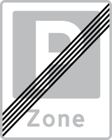 End of the parking zone.