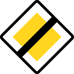 End of the priority road.