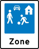 Start of a residential area.
