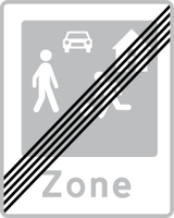 End of the residential area.