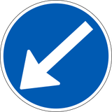 Pass obstacle on the left.