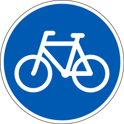 Vorgeschriebener Radweg.