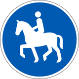 Mandatory path for equestrians.