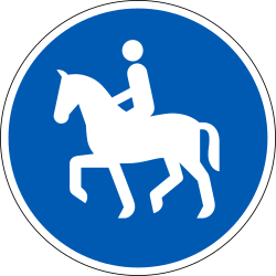 Vorgeschriebener Reitweg.