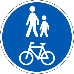 Gemeinsamer Geh- und Radweg vorgeschrieben.