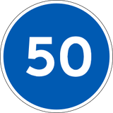 Start of a minimum speed.