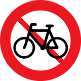 Cyclists prohibited.