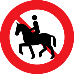 Reiter verboten.