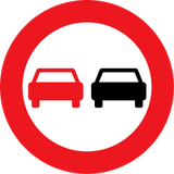 Overtaking prohibited.