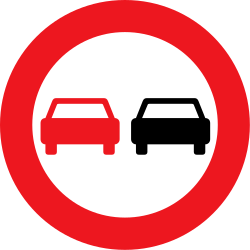 Überholen verboten.