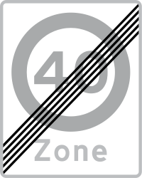 Ende der Geschwindigkeitszone.