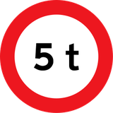 Vehicles heavier than indicated prohibited.
