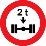 Vehicles exceeding the axle-load limit prohibited.
