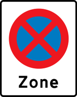 Start of no-parking and no-stopping zone.