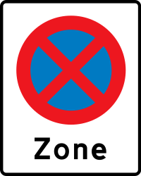 Beginn einer Halt- und Parkverbotszone.