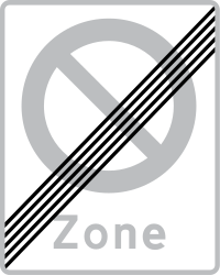Ende der Parkverbotszone.