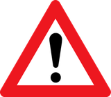 Warning for a danger with no specific traffic sign.