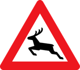 Warning for crossing deer.