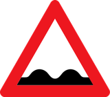 Warning for a bad road surface.