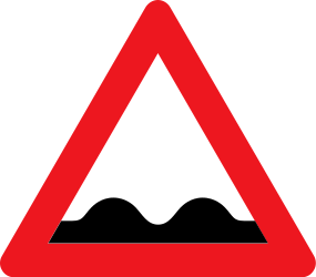 Warning for a bad road surface.