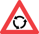 Warning for a roundabout.