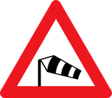Warning for strong crosswinds.