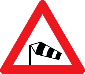 Warning for strong crosswinds.