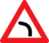 Warning for a curve to the left.