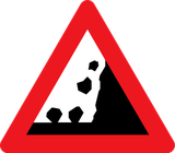 Warning for falling rocks.