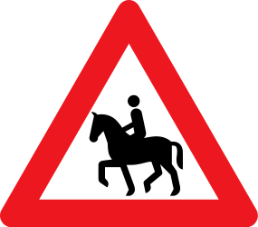 Warning for equestrians.