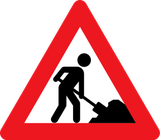 Warning for roadworks.