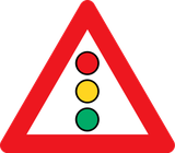 Warning for traffic lights ahead.