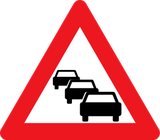 Warning for traffic queues.