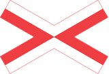 Warning for a railway crossing with one track.