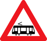 Warning for trams.
