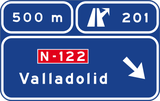 Information about the next exit.